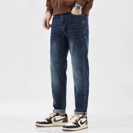 微哈小脚休闲牛仔裤潮流男款牛仔裤秋款潮流百搭男牛仔裤子潮流男商品大图