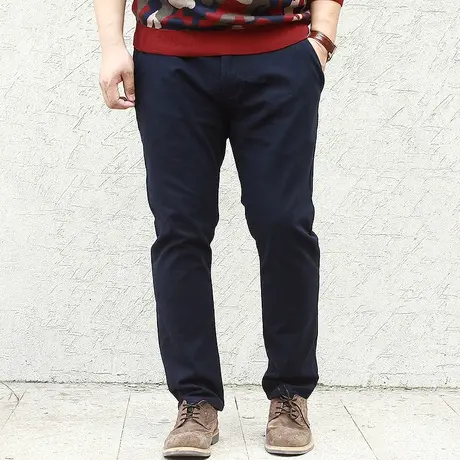 大依无忧潮胖子新款特大号男裤弹力小脚加肥加大码男士休闲长裤商品大图