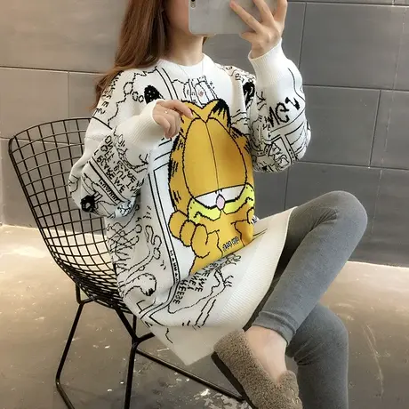 毛衣女装2023新款秋冬季秋款秋装女士宽松毛衣裙外穿打底衫中长款图片