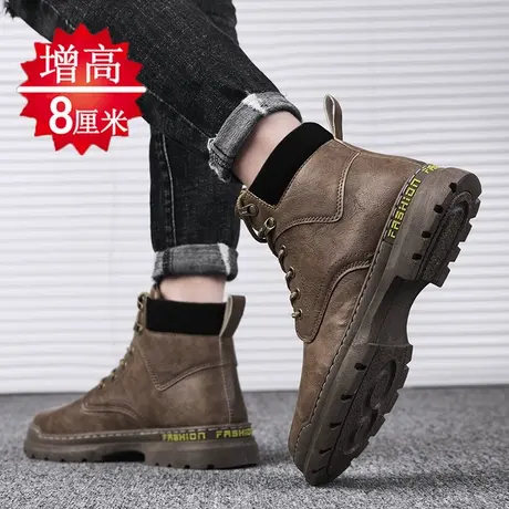 防水防雨鞋男时尚防滑厨房鞋劳保洗车钓鱼水鞋高筒户外马丁雨靴男商品大图