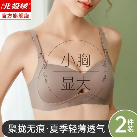内衣女薄款夏季美背无钢圈文胸收副乳防下垂小胸聚拢显大无痕胸罩图片