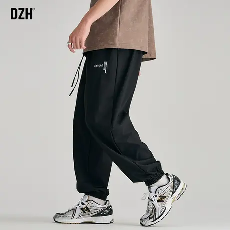 男士冰丝休闲裤男夏季薄款速干裤男款黑色宽松裤子2023新款束脚裤商品大图