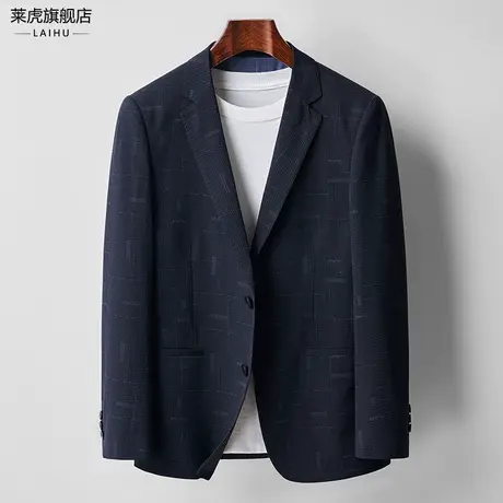 2023春季新款小西装男青中年修身单件上衣男士商务休闲西服外套潮商品大图