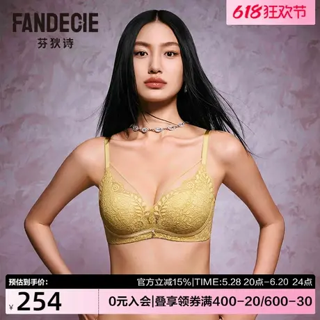 【喵喵舒挺杯】芬狄诗商场同款内衣女性感蕾丝无钢圈文胸FB00570商品大图