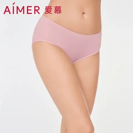 爱慕内裤女士莫代尔纤维弹力柔软贴肤简约自然中腰平角裤AM237161图片