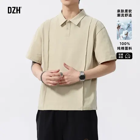男士纯棉休闲短袖Polo衫男款t恤夏季2025新款潮牌宽松半袖上衣男商品大图