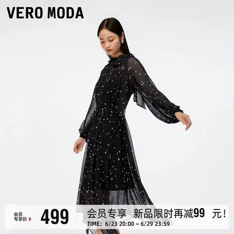 Vero Moda连衣裙25秋季新款波点印花系带吊带内衬真两件灵动浪漫图片