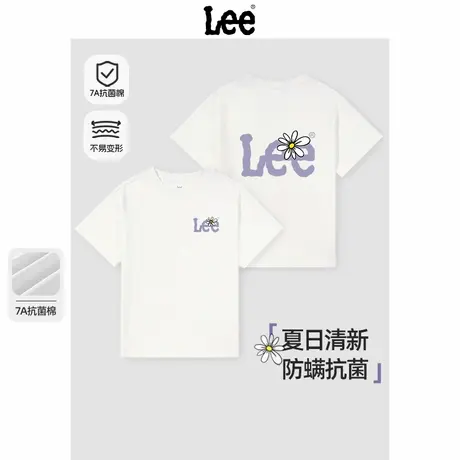 Lee童装短袖T恤女童薄款透气柔软女大童夏装时髦洋气儿童半袖上衣图片