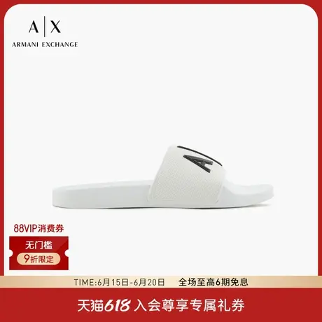 ARMANI EXCHANGE/阿玛尼男士凉鞋单袢带平底时尚经典Logo沙滩拖鞋商品大图