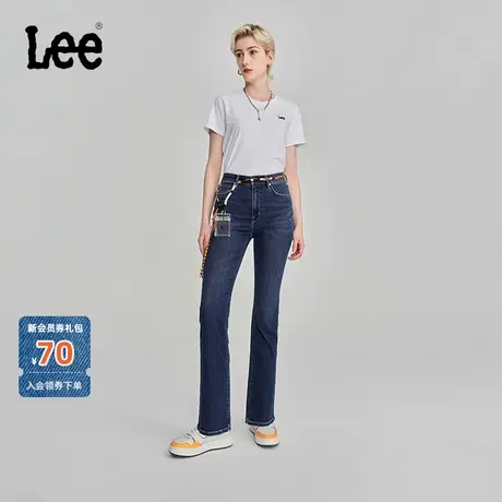 Lee商场同款23秋冬新品426修身微喇深蓝女牛仔裤LWB100426100-045图片