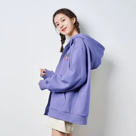 唐狮外套女装春秋新款潮流连帽宽松卡通卫衣上衣女超好看外套图片