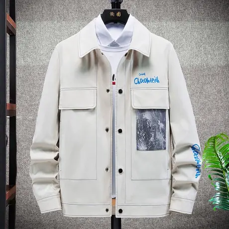 夹克男时尚韩版潮流春秋冬季新款休闲外套男士工装棒球服潮款上衣图片