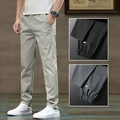 夏季超薄款休闲裤男士夏天裤子2023新款修身小直筒正装西装裤男裤商品大图