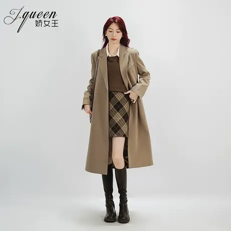 正肩西装大衣女秋季新款气质时尚休闲高级感通勤中长款西服外套图片
