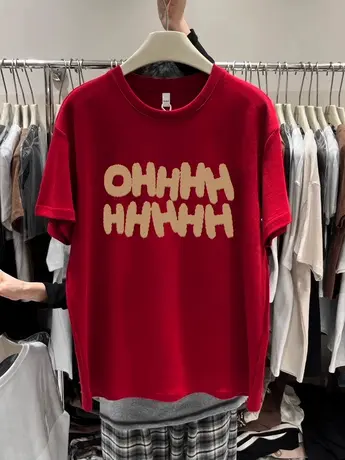 vintage港风纯棉大码T恤女夏季闺蜜装短袖ins潮古着卡通印花上衣图片