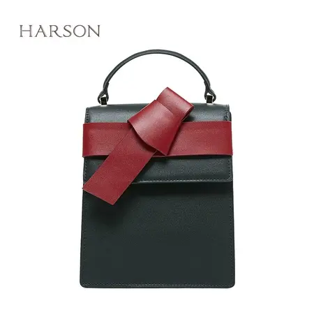 哈森 冬季时尚蝴蝶结手提小方包 百搭舒适手提包 HA74549/HA74551图片