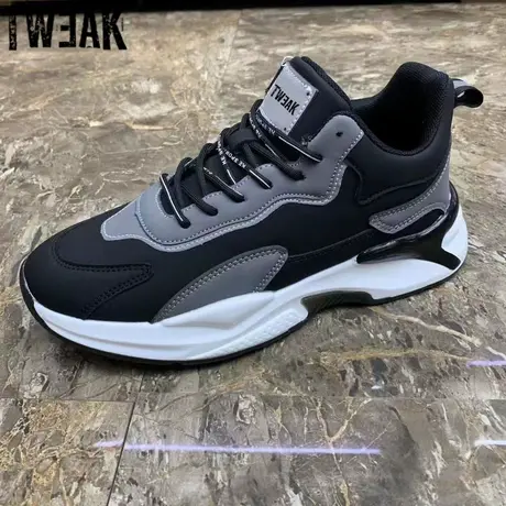 TWEAK男鞋2023秋冬季新款百搭厚底男士高档运动鞋休闲耐磨劳保鞋商品大图