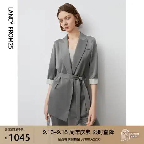 朗姿通勤休闲小西装正装夏季新款西服上衣女士薄款外套商场同款商品大图