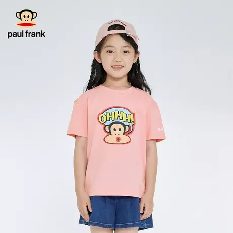 大嘴猴童装女童短袖t恤2023年夏季新品半袖中大儿童上衣体恤商品大图