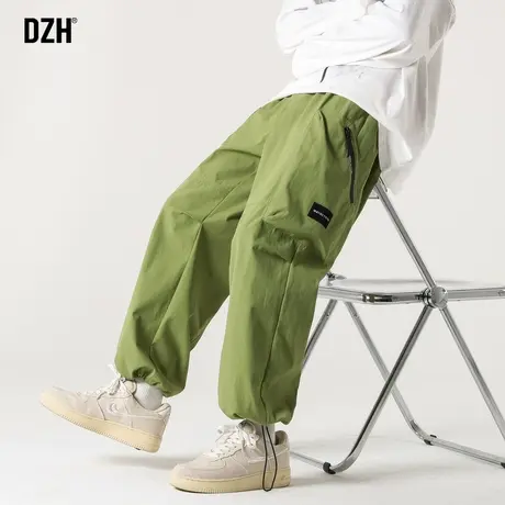 男士绿色冲锋裤男美式运动休闲工装长裤男裤2023新款登山裤伞兵裤商品大图