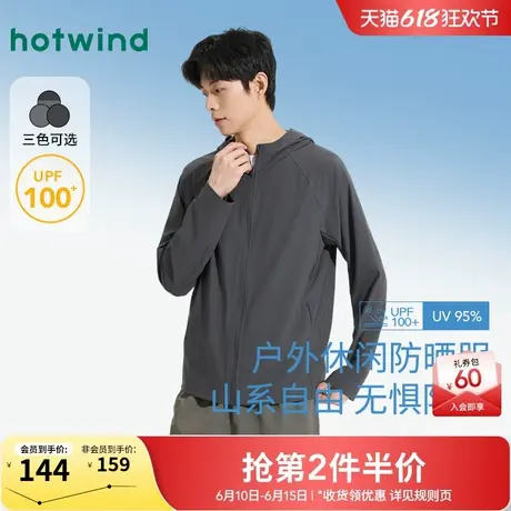 热风男士防晒服2025年夏季新款防晒服山系户外运动风防紫外线外套商品大图