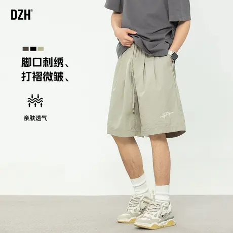 男士速干5分短裤男夏季薄款2025年新款运动裤沙滩裤五分裤冰丝裤商品大图
