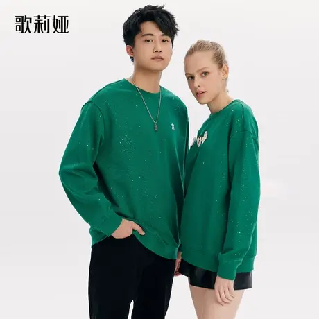 【现货】歌莉娅时尚上衣冬季印花圆领卫衣男女款1ASH0E03B图片
