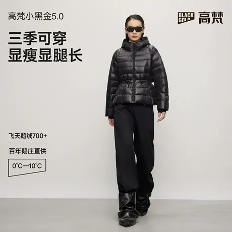 【高梵黑金羽绒服】小黑金5.0羽绒服女小金条2025年秋冬收腰外套商品大图