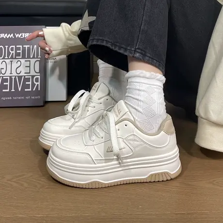 Warrior/回力女鞋2025新款秋冬季厚底增高休闲运动板鞋学生小白鞋图片