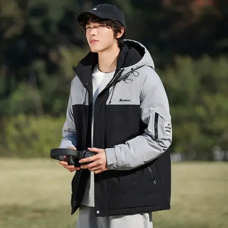 唐狮冬季新款棉衣男士工装美式加厚防寒棉服棉袄青少年外套潮TD图片