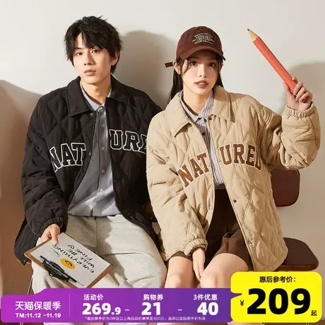 唐狮2023冬季新款情侣棉衣男款加厚保暖棉服外套女生复古情侣装潮图片