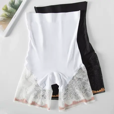 二合一安全裤内裤无痕冰丝高腰女士夏天蕾丝防走光薄款不卷边大码商品大图