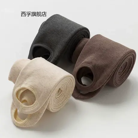 薄绒打底裤连裤袜女外穿秋冬高腰保暖棉裤健美踩脚加绒脚蹬一体裤商品大图