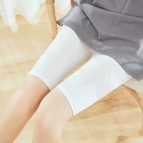 打底裤五分冰丝女夏薄款安全裤防走光大码胖mm凉凉裤外穿液体中裤商品大图