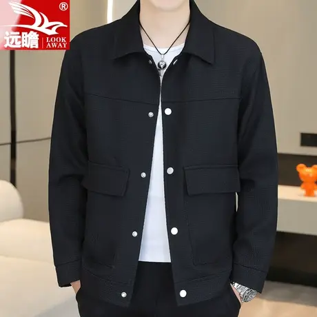 秋季外套男2023新款男士宽松休闲上衣春秋款潮牌百搭工装夹克男款商品大图