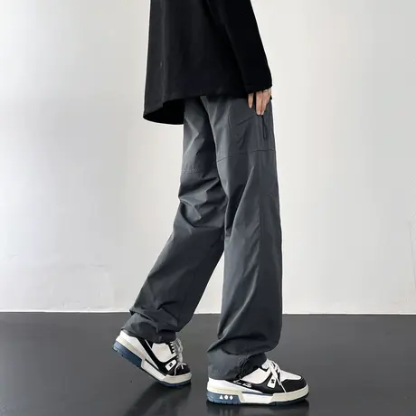 美式机能风户外冲锋裤男夏季薄款高街潮牌vibe裤子宽松直筒工装裤商品大图