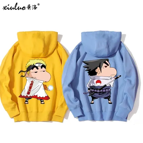 秀洛七代目火影忍者联名小新卫衣宇智波鼬cos服冬季加绒连帽外套商品大图