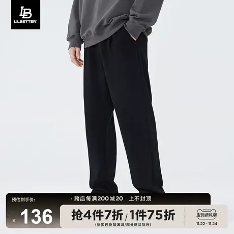 Lilbetter360g重磅裤子男款春秋款百搭直筒西裤垂感男士休闲长裤商品大图