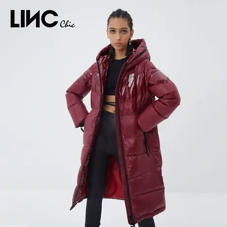 LINCCHIC金羽杰羽绒服女防风连帽长款羽绒服女冬季外套2044274商品大图