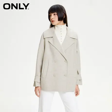 ONLY奥莱2022秋季新款时尚休闲百搭保暖短款毛呢大衣女商品大图