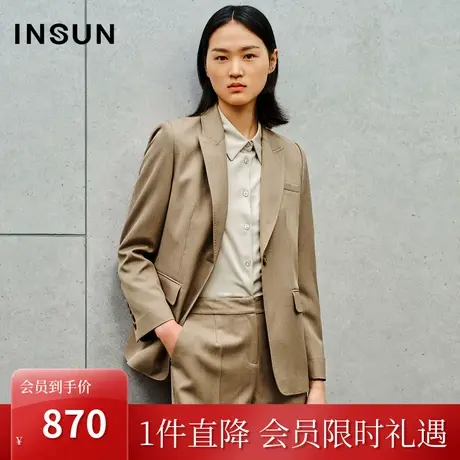 恩裳2023年秋季新款时尚通勤经典廓形收腰抗皱西装外套女图片