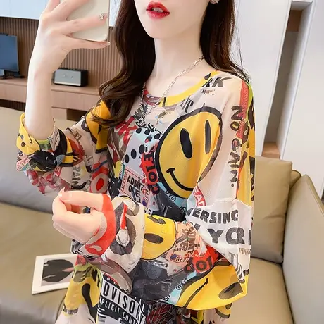 户外透气防晒衣女2023新款夏季韩版宽松薄款冰丝空调衫罩衫上衣潮商品大图