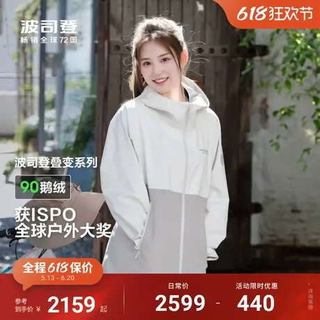 【90鹅绒】ISPO获奖波司登春季新款冲锋衣鹅绒羽绒服女可变背包图片