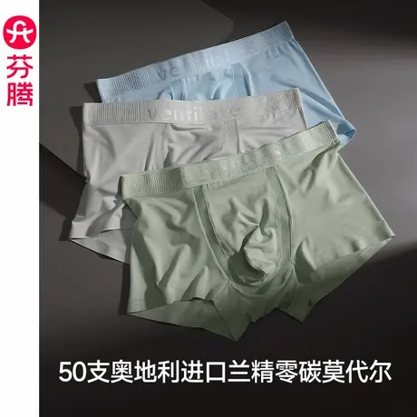 芬腾男士内裤莫代尔抗菌内裆四角裤夏季薄款透气青年男款大码裤头商品大图