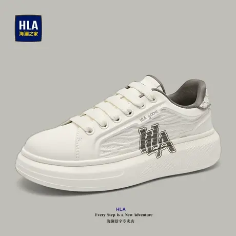 HLA/海澜之家男鞋新款夏季经典时尚休闲鞋子增高百搭耐磨板鞋男士商品大图
