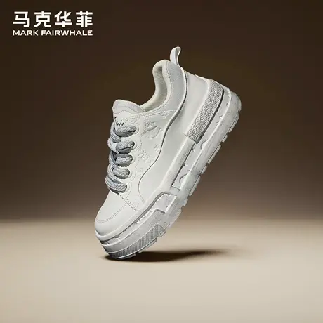 马克华菲休闲板鞋男士2025秋季新款擦色潮流休闲鞋软底增高鞋男鞋商品大图