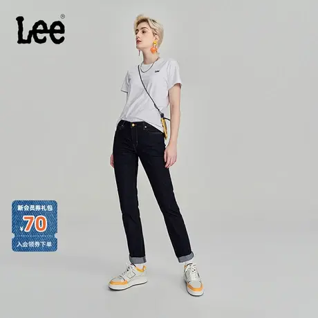 Lee商场同款23秋冬新品401标准锥形清水洗女牛仔裤潮LWB101401100图片