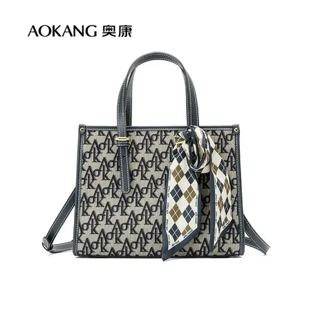 奥康女士包包2023新款高档大气手提包时尚复古刺绣单肩斜挎包潮流商品大图