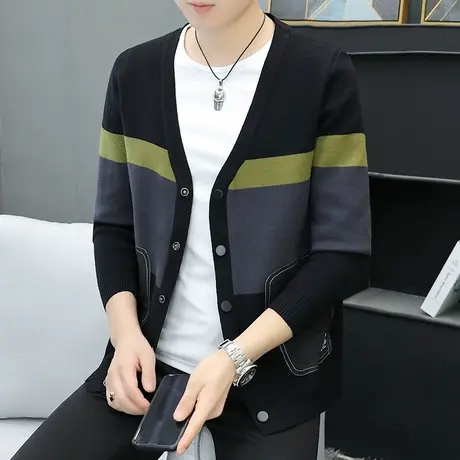 毛衣开衫外套男士秋季2023年新款潮流外穿春秋款针织衫上衣服男装商品大图