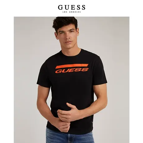【38上新季】GUESS男士青时尚内搭字母LOGO套头纯棉T恤商品大图